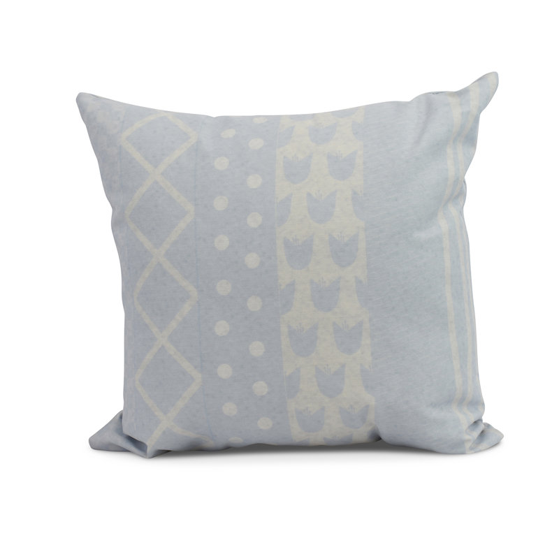 Housse et insert de coussin extérieur carré Farmers Market, Bleu pâle, 16 po x 16 po