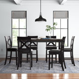 Ketron 6-Piece Counter Height Dining Set w/ Upholstered Seats