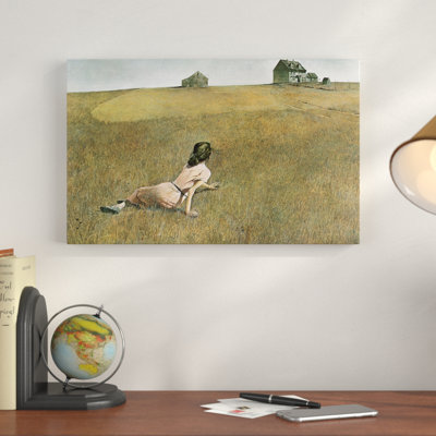 Art mural sur toile tendue - Andrew Wyeth «Christinas World», art mural pour salon, chambre à coucher ou bureau - 22 x 32