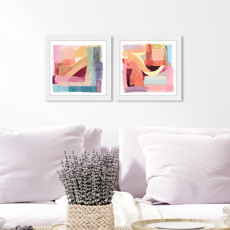 «Abstract Tone», ensemble de 2 impressions encadrées, H 14 po x l 28 po