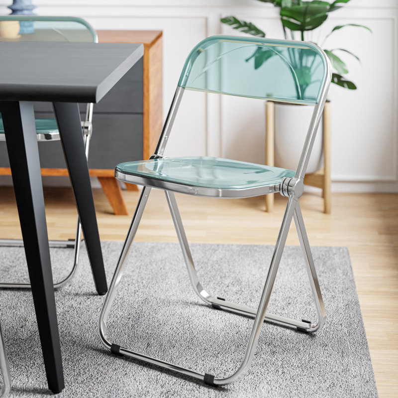 Chaise d'appoint de salle à manger Lawrence, Vert jade, Chrome