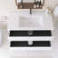 Meuble-lavabo mural simple avec plateau en résine intégré blanc-2042215608-2042215609