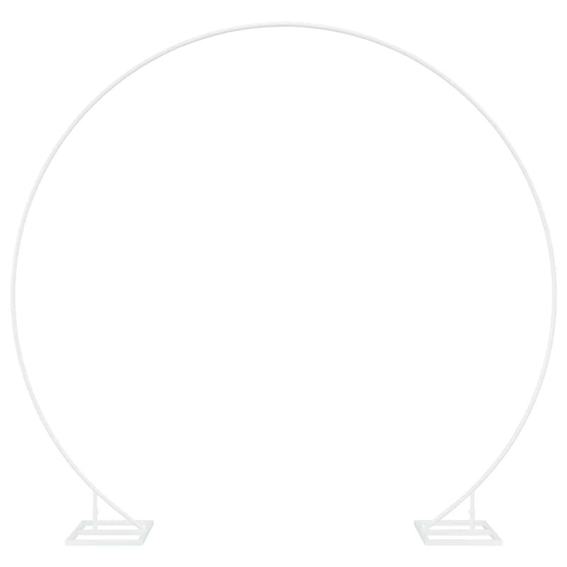 220cm W x 45cm D Steel Arbour in White