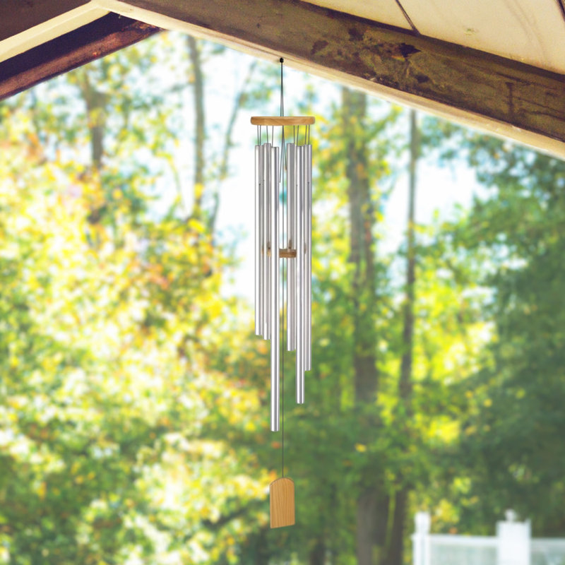 Carillon traditionnel en bois argenté de 52 po de long
