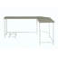 Bureau d'ordinateur en L avec construction durable et conception à bords biseautés pour les petites pièces