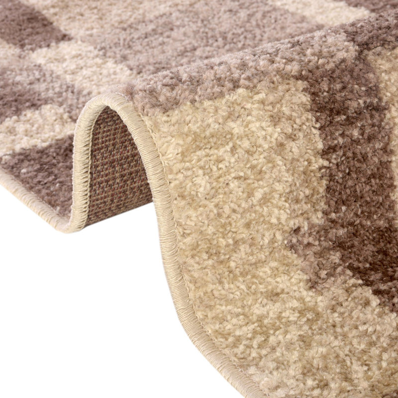 Alair Abstract Light Brown Area Rug, Runner 2' x 8'