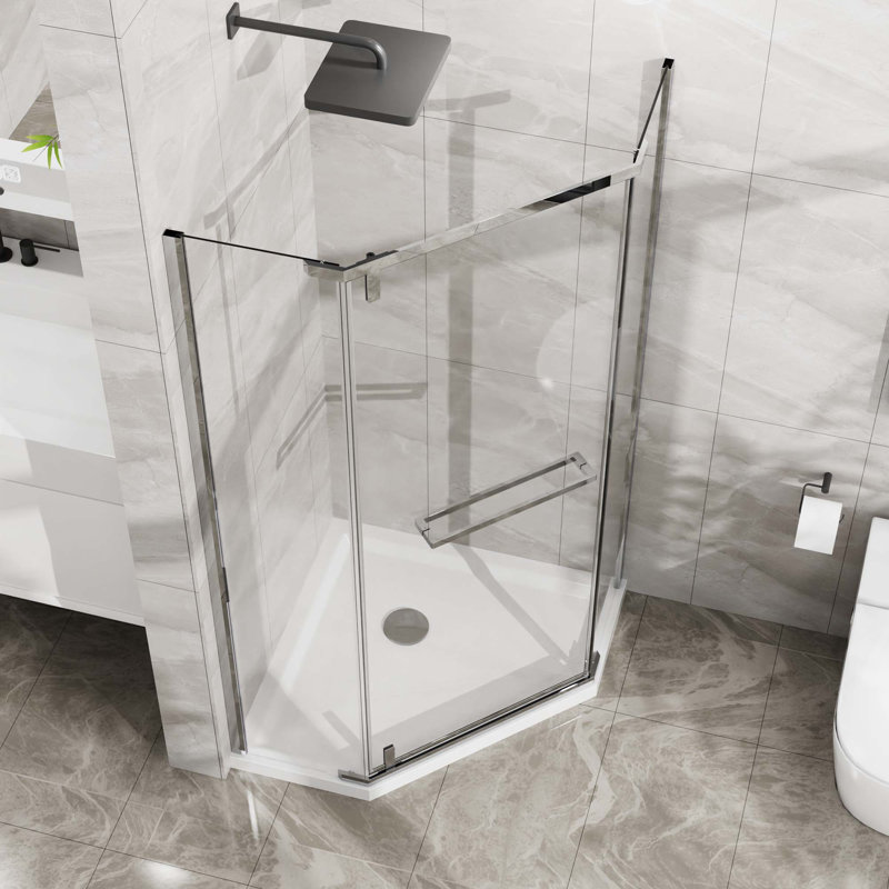 Porte de douche sans cadre Neo-Angle, Blanc