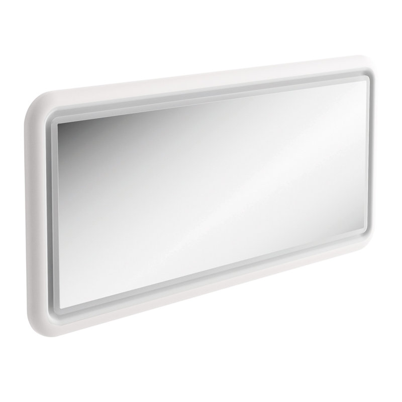 Senah Flat Mirror, White