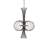 Akio 6 - Light Wrought Iron Dimmable Geometric Chandelier