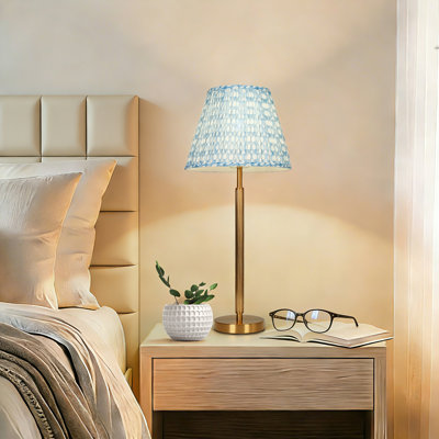 1-Light Dimmable 27.6’’ H Fabric Pleats Buffet Modern Farmhouse Table Lamp