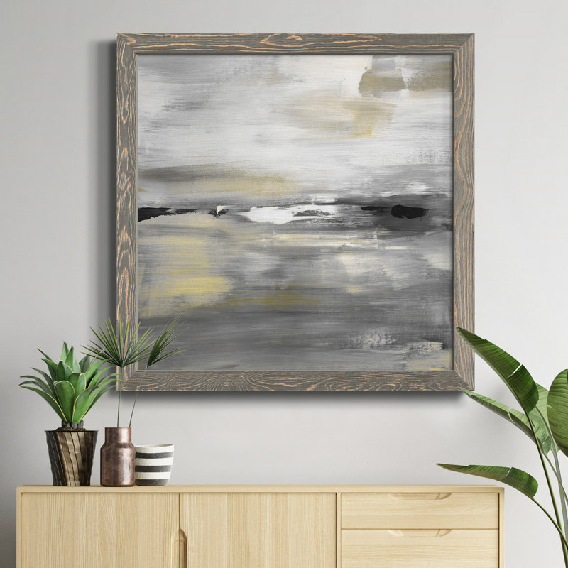 Danse grise II - Reproduction d'art sur toile encadrée, H 27,5 po x l 27,5 po x P 1,5 po, Encadré gris