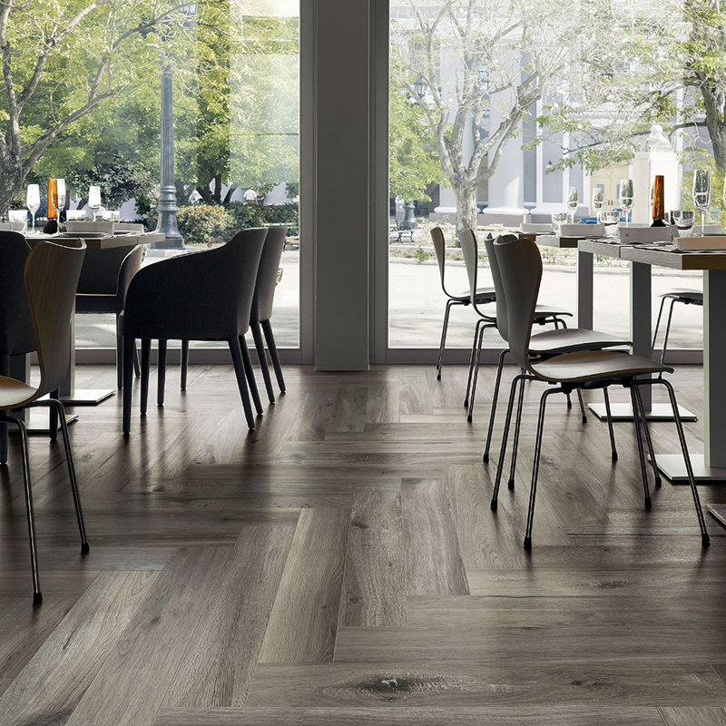 Bois Brentwood 8 x 48 Perle mat, Gris