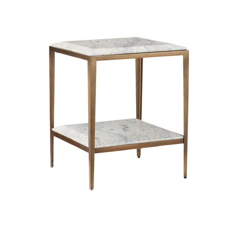Oblique Marble End Table
