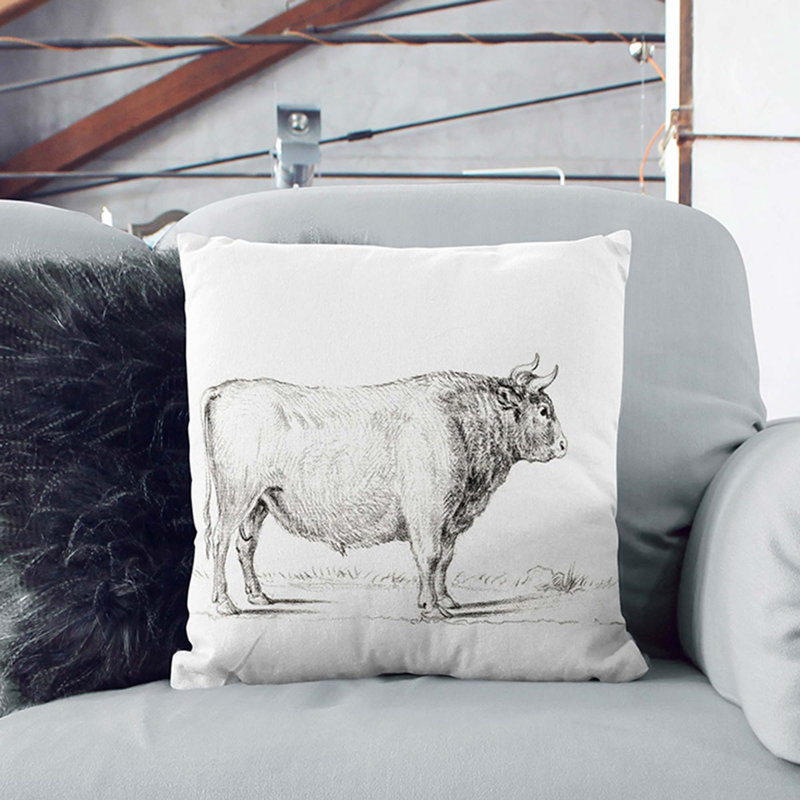 Square Throw Cushion, Black, 40cm H x 40cm W x 15cm D