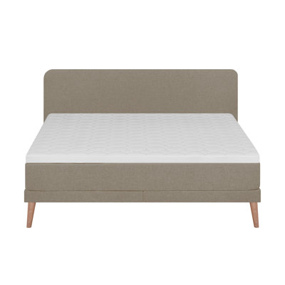 Akinruntan Upholstered Bed with Mattress