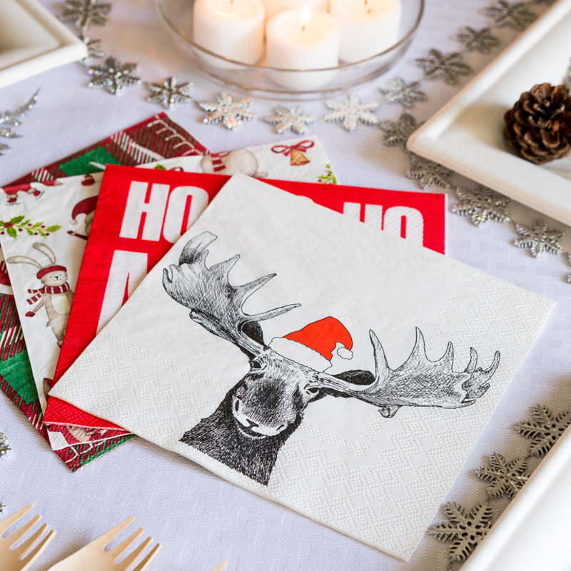 Disposable Paper Christmas Napkins