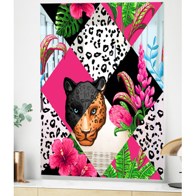 Leopard 4 - Miroir Mid-Century - Grand miroir mural