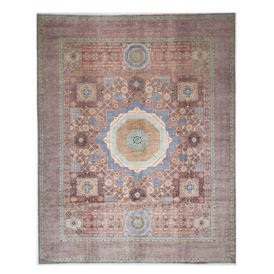 High-Quality Hand-Knotted Blue And Red Area Rug