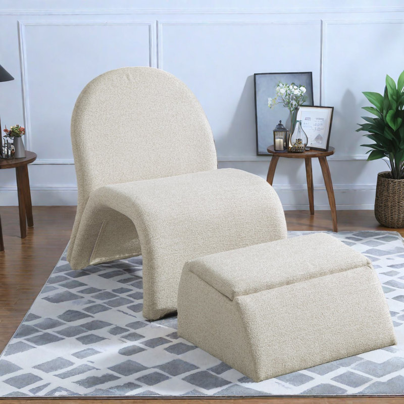 Chaises d'appoint avec rangement, chaise compacte moderne en chenille pour la maison