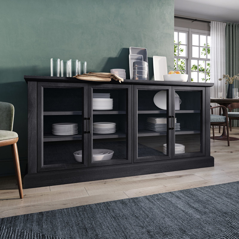 70" Wide Manufactured Wood Sideboard, Rustic Gray