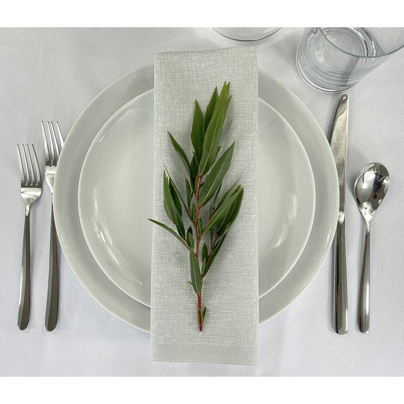 Occidente Cotton Square Napkin, Silver Mist