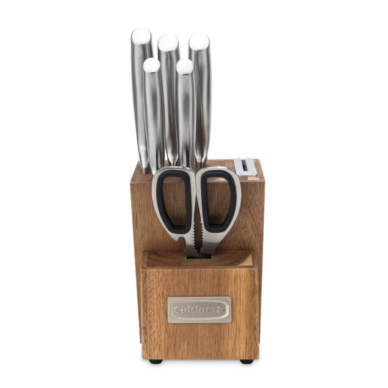 Cuisinart 7pc Stainless Steel Essentials Block Set with Built in Sharpener