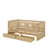 Full Size Wood Daybed With Fence Guardrails And 2 Drawers, Split Into Independent Floor Bed And Daybed-1617467090