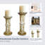 Bougeoir de table en bois massif 12 po H