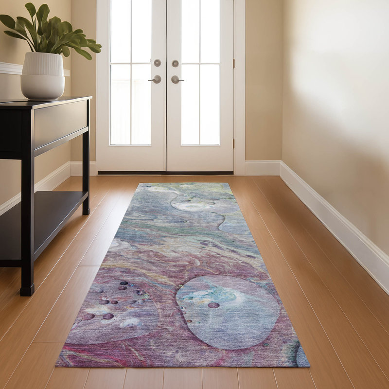 Premium Machine Washable Mayfield AMF1941 Abstract Rug, Runner 2'3" x 7'6"