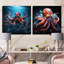 Ensemble de 2 pieuvre Cosmic Art Style-61865887-61865877