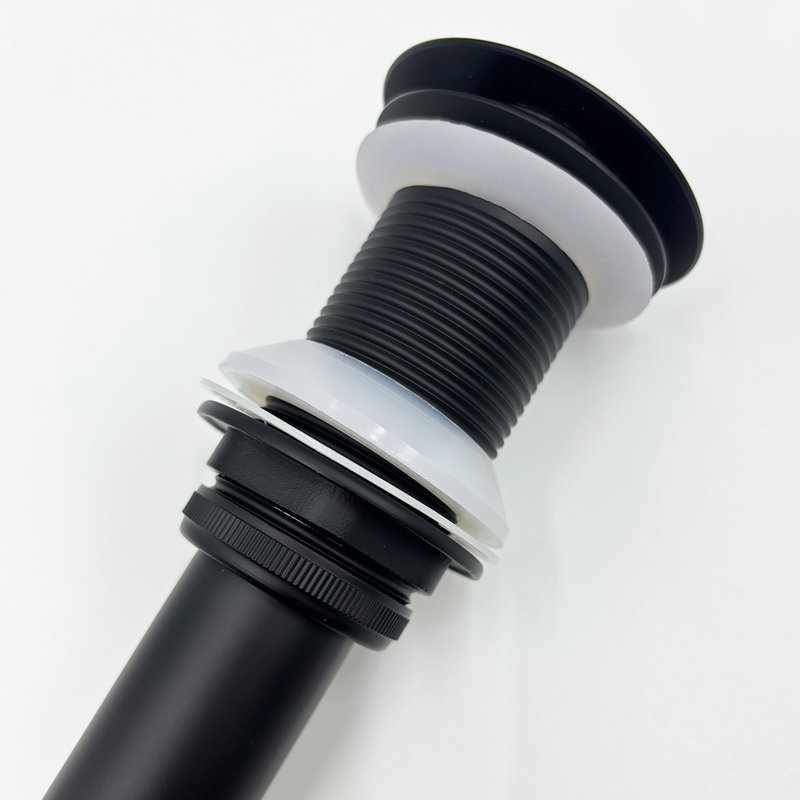 Waterfall Spout Single Handle Bathroom Sink Faucet, Matte Black, Stainless Steel With Pop-Up Drain  No Overflow  For Convenient And Precise Water Supply Adjustment, Control, Management Black Tap