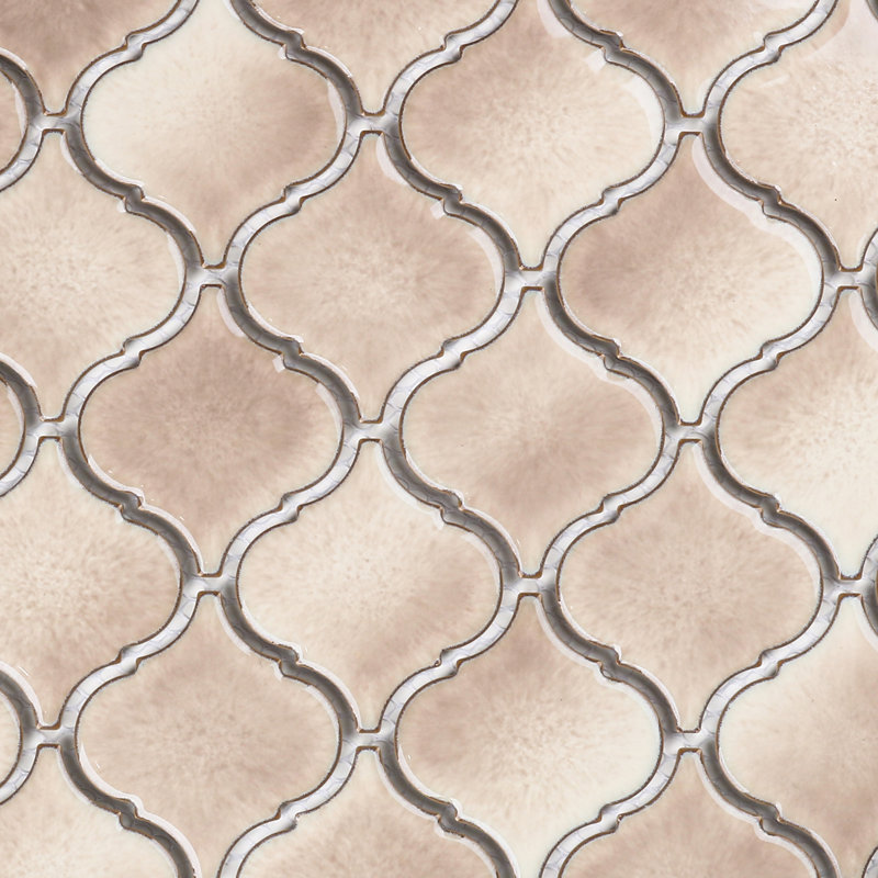 Perfection 2.6" X 2.4" Porcelain Arabesque Mosaic Tile, Earth