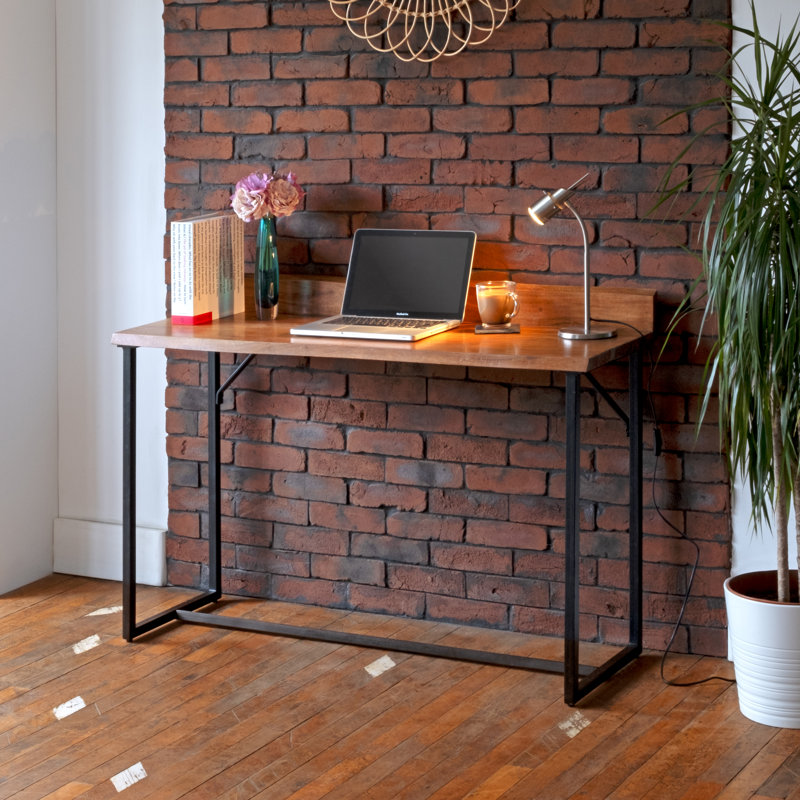 Flannagan Solid Wood Iron Writing Desk