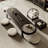 Black Solid Wood + Iron Oval Coffee Table-108974036