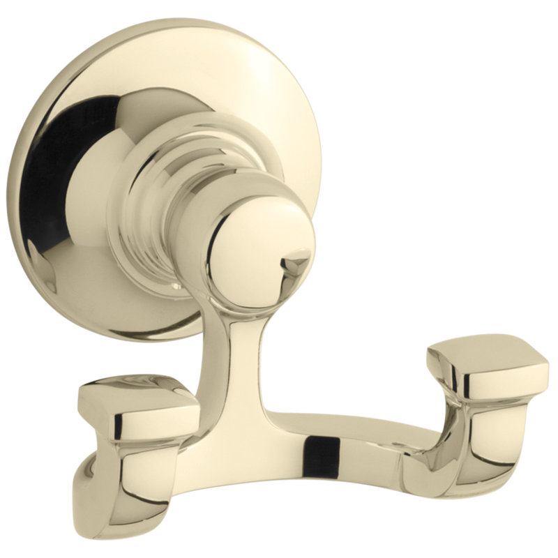 Bancroft Wall Mounted Robe Hook, Vibrant French Gold