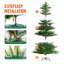 Christmas Tree 6.5ft Prelit Artificial Tree with 350 White LEDs 900 Tips