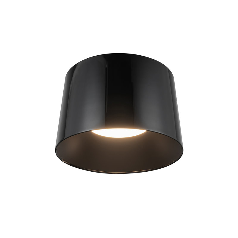 Etta 1 - Light LED Flush Mount, 8.75" H x 13.88" W x 13.88" D, Jet Black