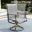 Chaises de salle à manger d'extérieur pivotantes à 360 ° PVC-coated polyester-314431426