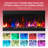 3 Sided Glass Electric Fireplace Multicolors,Inserts And Remote&App Control,Heater And Multicolors Flame Effect Combination,DIY Log&Crystal Combination-1155432922