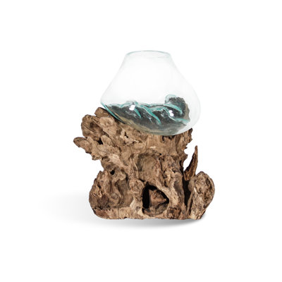 Sculpture en verre et bol en verre