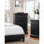 Élégante commode 1 pièce avec tiroirs de couleur noire