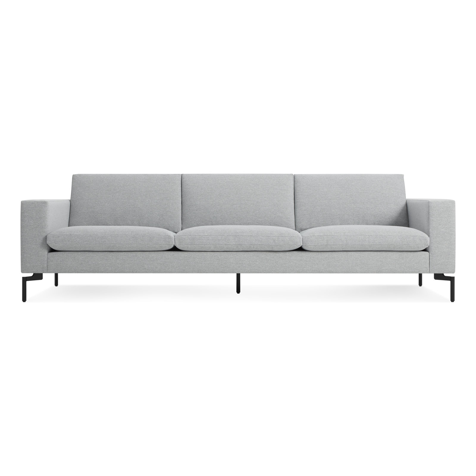 New Standard Upholstered Sofa, Black, 32" H x 104" W x 35" D, Maharam Mode in Intaglio Crossweave