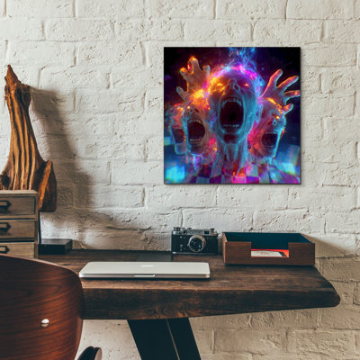 Epic Art 'Inner Demons 2' by Ann Klee Acrylic Glass Wall Art, 12" x 12"