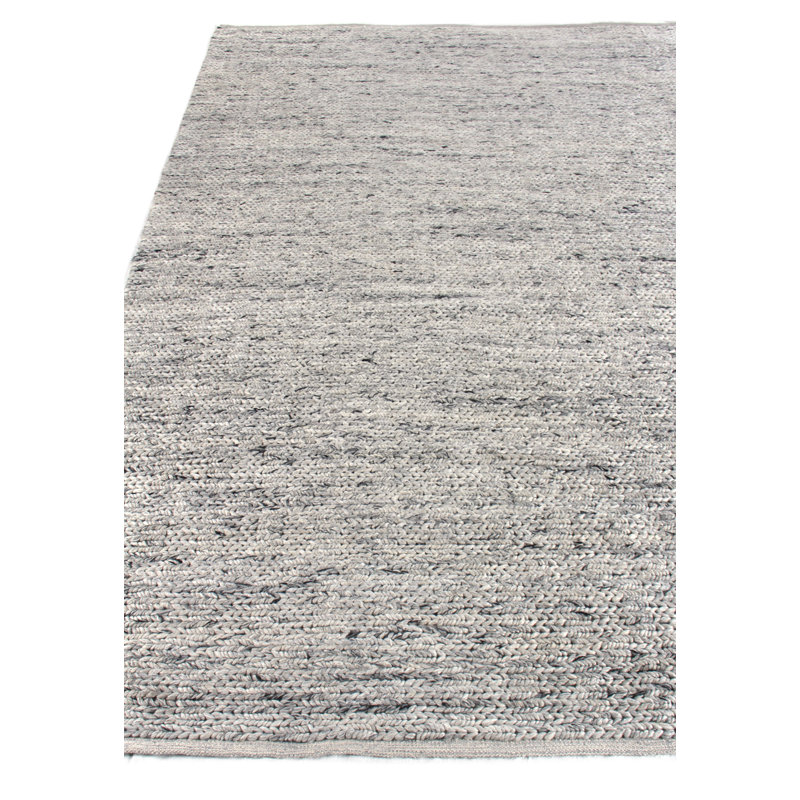 Lauryn Hand-Loomed Gray/Charcoal Area Rug, Rectangle 5' x 8'