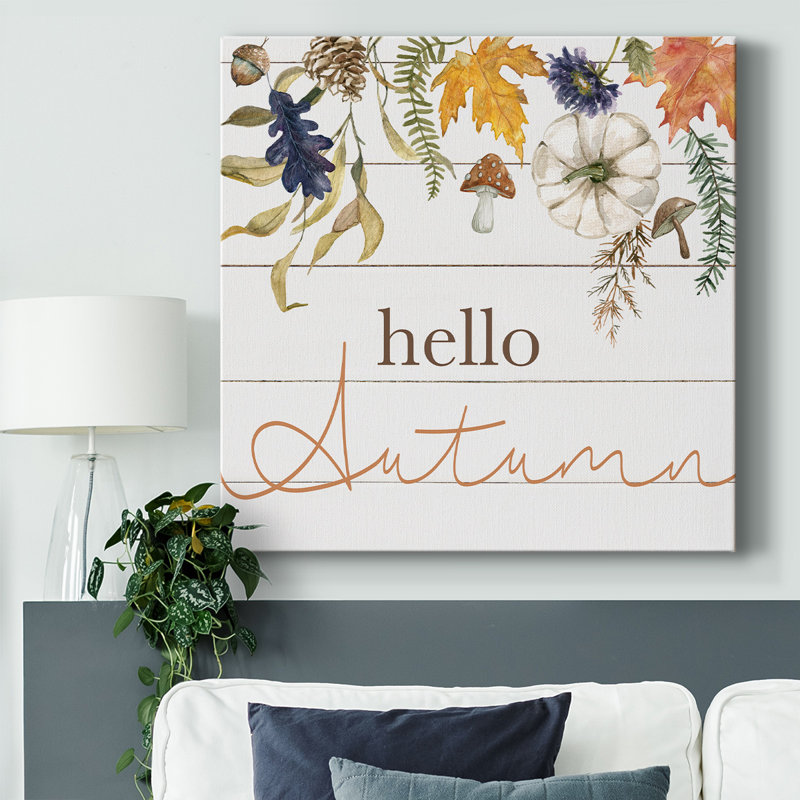 «Hello Autumn» sur toile, H 40 po x l 40 po x P 1,5 po