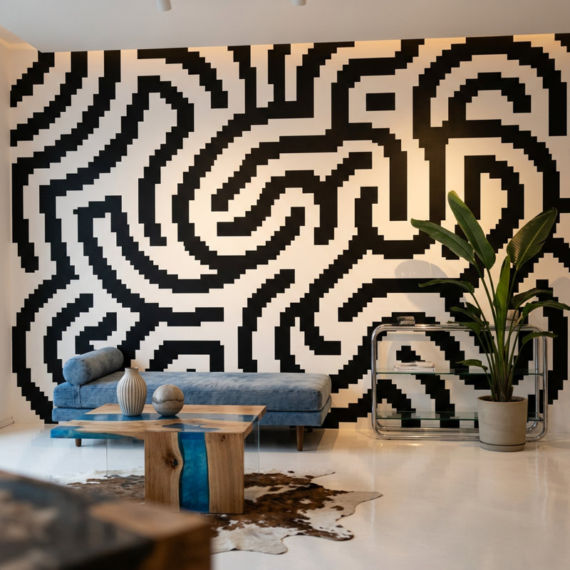 Papier peint blanc sur fond blanc, Texturé non collé, 100 po x 96 po
