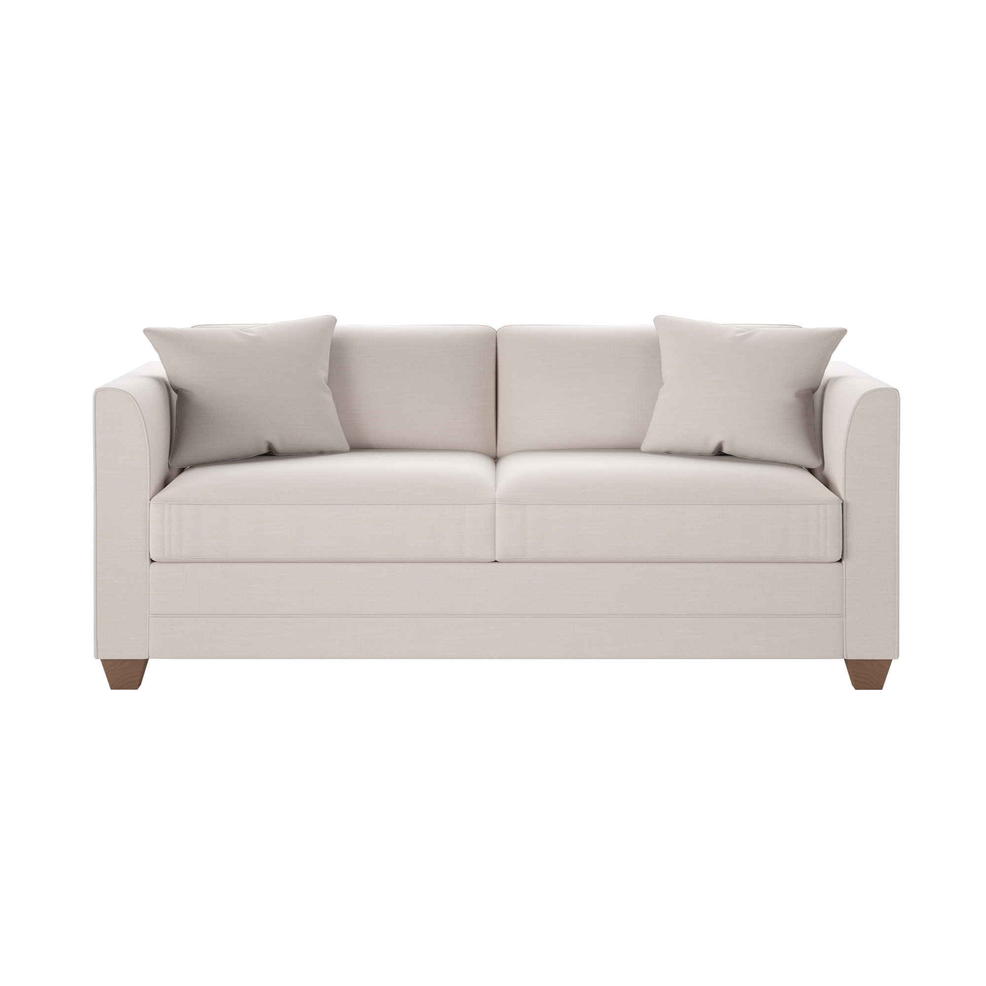 Kodie 76.5'' Upholstered Sofa, Cruise Adrift Woven Stripe, Honey Birch