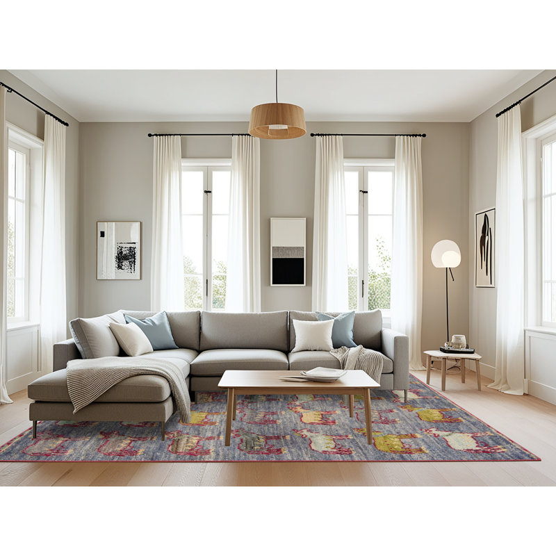 Tapis abstrait moderne 4989, Rectangle 8 pi x 12 pi