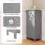 Armoire à linge de salle de bain avec deux tablettes réglables l 14 po x H 34,5 po x P 12 po-1203516605