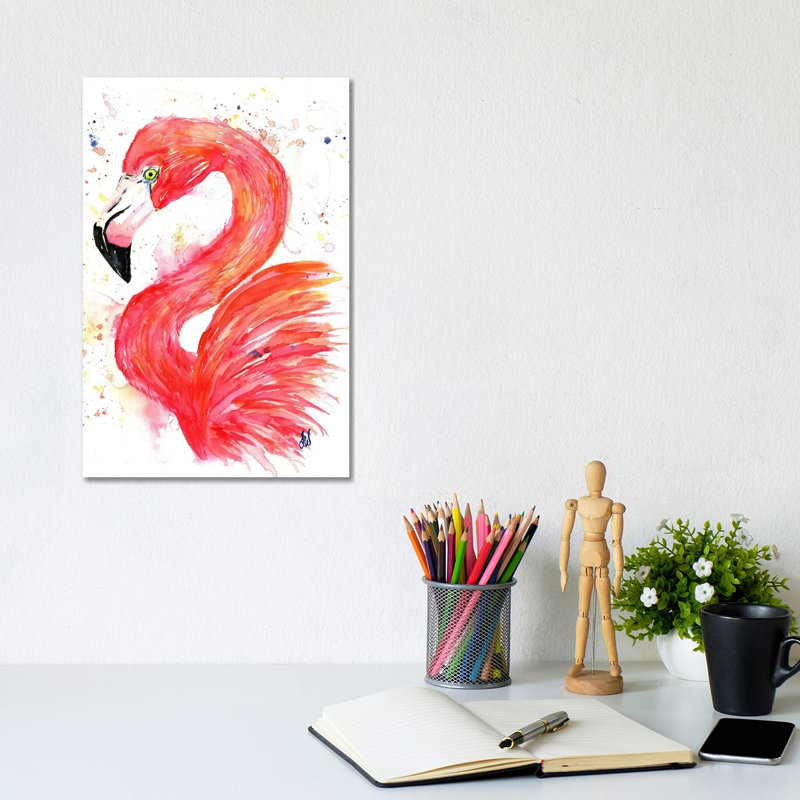 Think Pink 1 Piece Wrapped Canvas Painting, 20.32 cm H x 30.48 cm W